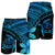 Hawaiian Turtle Plumeria Kakau Polynesian Quilt Men's Shorts Blue AH - Polynesian Pride