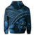 Hawaiian Turtle Plumeria Kakau Polynesian Quilt Zip Hoodie Neo Blue - Polynesian Pride