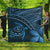 Hawaiian Turtle Plumeria Kakau Polynesian Quilt Premium Quilts Neo Blue AH Black - Polynesian Pride