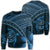 Hawaiian Turtle Plumeria Kakau Polynesian Quilt Sweatshirt Neo Blue AH Unisex Black - Polynesian Pride