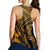 Hawaiian Turtle Plumeria Kakau Polynesian Quilt Racerback Tank Neo Brown AH - Polynesian Pride