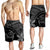 Hawaiian Turtle Plumeria Kakau Polynesian Quilt Men's Shorts Neo Gray AH - Polynesian Pride