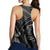 Hawaiian Turtle Plumeria Kakau Polynesian Quilt Racerback Tank Neo Gray AH - Polynesian Pride