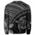 Hawaiian Turtle Plumeria Kakau Polynesian Quilt Sweatshirt Neo Gray AH - Polynesian Pride