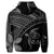 Hawaiian Turtle Plumeria Kakau Polynesian Quilt Zip Hoodie Neo Gray - Polynesian Pride