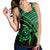 Hawaiian Turtle Plumeria Kakau Polynesian Quilt Racerback Tank Neo Green AH - Polynesian Pride