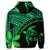 Hawaiian Turtle Plumeria Kakau Polynesian Quilt Zip Hoodie Neo Green - Polynesian Pride