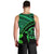 Hawaiian Turtle Plumeria Kakau Polynesian Quilt Tank Top Neo Green AH - Polynesian Pride