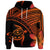 Custom Hawaiian Turtle Plumeria Kakau Polynesian Quilt Hoodie Neo Orange - Polynesian Pride