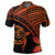 Hawaiian Turtle Plumeria Kakau Polynesian Quilt Polo Shirt Neo Orange - Polynesian Pride