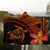 Hawaiian Turtle Plumeria Kakau Polynesian Quilt Hooded Blanket Neo Orange AH - Polynesian Pride