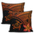 Hawaiian Turtle Plumeria Kakau Polynesian Quilt Pillow Covers Neo Orange AH - Polynesian Pride