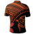 Hawaiian Turtle Plumeria Kakau Polynesian Quilt Polo Shirt Neo Orange - Polynesian Pride