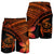 Hawaiian Turtle Plumeria Kakau Polynesian Quilt Men's Shorts Neo Orange AH - Polynesian Pride