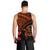 Hawaiian Turtle Plumeria Kakau Polynesian Quilt Tank Top Neo Orange AH - Polynesian Pride