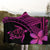 Hawaiian Turtle Plumeria Kakau Polynesian Quilt Hooded Blanket Neo Pink AH - Polynesian Pride