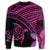 Hawaiian Turtle Plumeria Kakau Polynesian Quilt Sweatshirt Neo Pink AH - Polynesian Pride