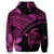 Hawaiian Turtle Plumeria Kakau Polynesian Quilt Zip Hoodie Neo Pink - Polynesian Pride