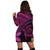 Hawaiian Turtle Plumeria Kakau Polynesian Quilt Hoodie Dress Neo Pink AH - Polynesian Pride