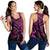 Hawaiian Turtle Plumeria Kakau Polynesian Quilt Racerback Tank Neo Pink AH Black - Polynesian Pride