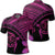 Hawaiian Turtle Plumeria Kakau Polynesian Quilt Polo Shirt Neo Pink Unisex Black - Polynesian Pride