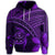 Hawaiian Turtle Plumeria Kakau Polynesian Quilt Hoodie Neo Purple - Polynesian Pride