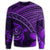 Hawaiian Turtle Plumeria Kakau Polynesian Quilt Sweatshirt Neo Purple AH - Polynesian Pride