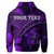 Custom Hawaiian Turtle Plumeria Kakau Polynesian Quilt Hoodie Neo Purple - Polynesian Pride