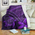 Hawaiian Turtle Plumeria Kakau Polynesian Quilt Premium Blankets Neo Purple AH White - Polynesian Pride