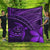 Hawaiian Turtle Plumeria Kakau Polynesian Quilt Premium Quilts Neo Purple AH Black - Polynesian Pride