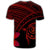 Hawaiian Turtle Plumeria Kakau Polynesian Quilt T Shirt Neo Red AH - Polynesian Pride