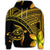 Hawaiian Turtle Plumeria Kakau Polynesian Quilt Hoodie Neo Yellow - Polynesian Pride