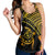 Hawaiian Turtle Plumeria Kakau Polynesian Quilt Racerback Tank Neo Yellow AH - Polynesian Pride