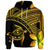 Custom Hawaiian Turtle Plumeria Kakau Polynesian Quilt Hoodie Neo Yellow - Polynesian Pride