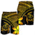 Hawaiian Turtle Plumeria Kakau Polynesian Quilt Men's Shorts Neo Yellow AH - Polynesian Pride