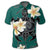 Hawaiian Turtle Plumeria Polynesian Polo Shirt Mint AH - Polynesian Pride