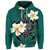 Custom Hawaiian Turtle Plumeria Polynesian Hoodie Mint AH - Polynesian Pride