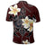 Hawaiian Turtle Plumeria Polynesian Polo Shirt Red - Polynesian Pride