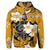 Custom Hawaiian Turtle Plumeria Polynesian Hoodie Yellow - Polynesian Pride