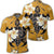 Hawaiian Turtle Plumeria Polynesian Polo Shirt Yellow Unisex Black - Polynesian Pride