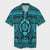 Hawaiian Turtle Polyensian Tribal Hawaiian Shirt Blue AH Unisex Black - Polynesian Pride