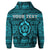 Custom Hawaiian Turtle Polyensian Tribal Hoodie Blue - Polynesian Pride