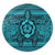 Hawaiian Turtle Polynesian Tribal Round Carpet Blue AH Round Carpet Luxurious Plush - Polynesian Pride