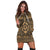 Hawaiian Turtle Polyensian Tribal Hoodie Dress Gold AH - Polynesian Pride