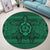 Hawaiian Turtle Polynesian Tribal Round Carpet Green AH - Polynesian Pride