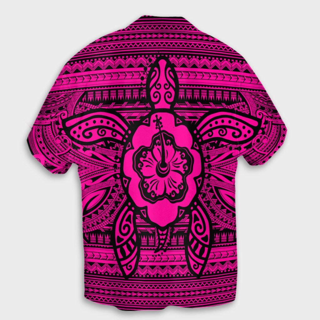 Hawaiian Turtle Polyensian Tribal Hawaiian Shirt Pink AH - Polynesian Pride