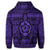 Hawaiian Turtle Polyensian Tribal Zip Hoodie Purple - Polynesian Pride