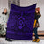 Hawaiian Turtle Polyensian Tribal Premium Blankets Purple AH - Polynesian Pride