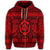 Hawaiian Turtle Polyensian Tribal Zip Hoodie Red - Polynesian Pride