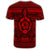 Hawaiian Turtle Polynesian Tribal T Shirt Red AH - Polynesian Pride